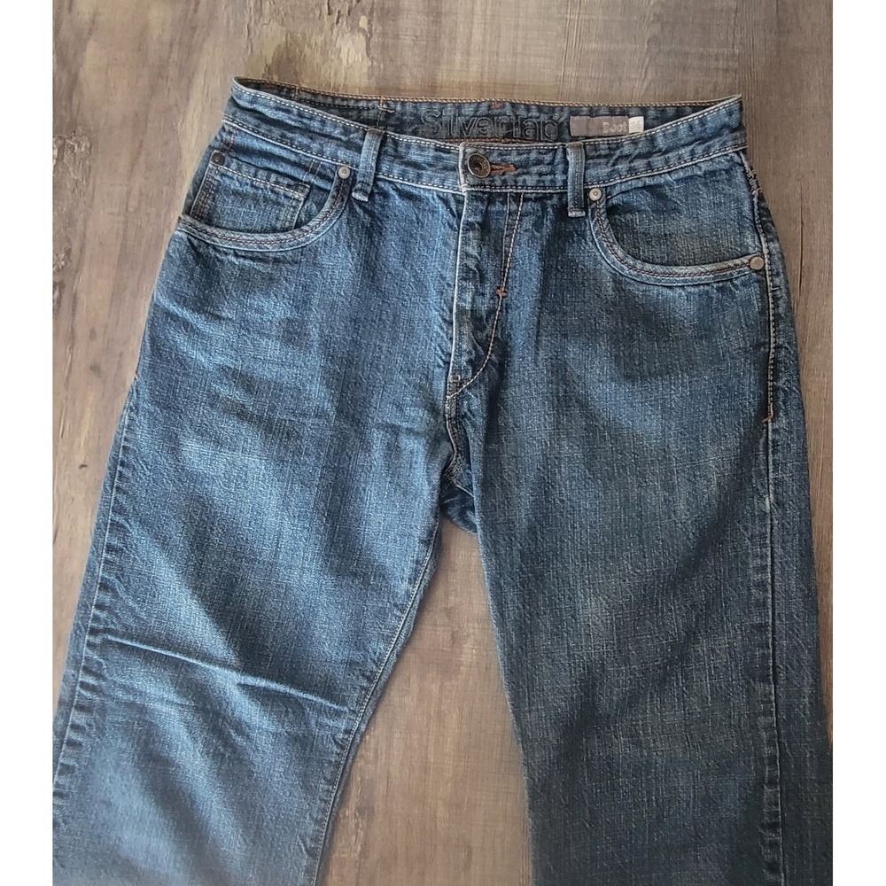 Levi's Silvertab Mens 34x30 Bootcut Denim Blue Jeans Embroidered Pockets Y2K EUC